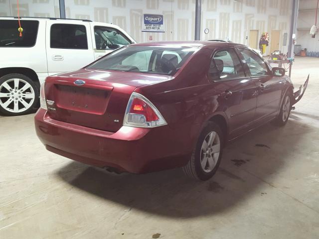 3FAFP07Z76R167870 - 2006 FORD FUSION SE MAROON photo 4