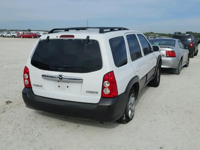 4F2YZ04126KM22909 - 2006 MAZDA TRIBUTE S WHITE photo 4