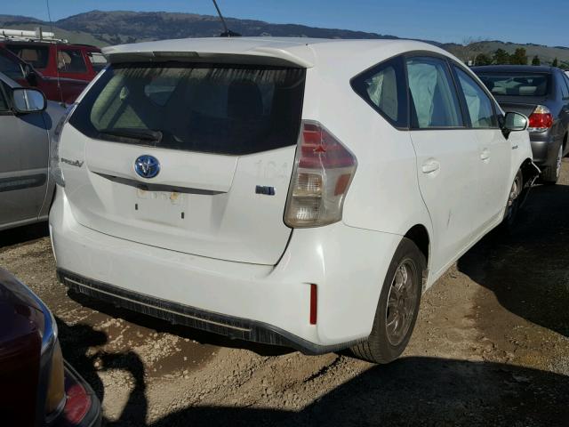 JTDZN3EU1FJ028950 - 2015 TOYOTA PRIUS V WHITE photo 4