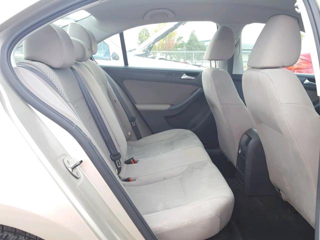 3VW2K7AJ1EM250531 - 2014 VOLKSWAGEN JETTA BASE ოქროსფერი ფოტო 6