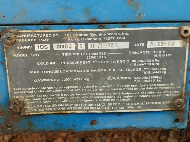 1DS0000J6Y17T0926 - 2000 DIWI S7B BLUE photo 10