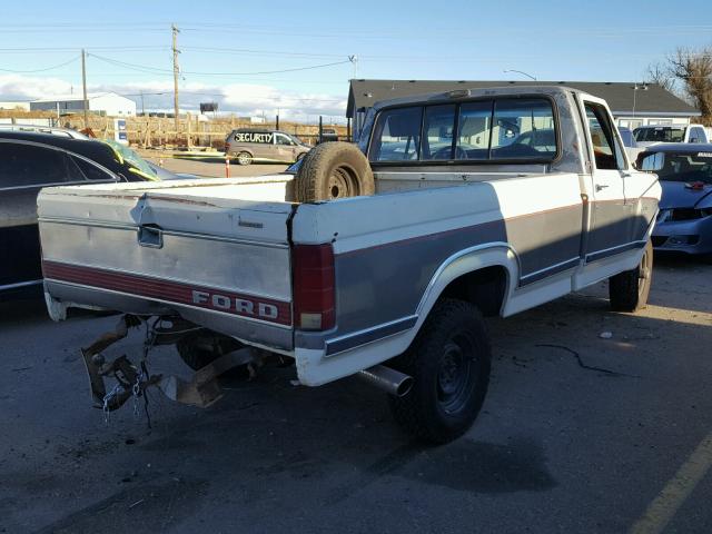 1FTEF14N0GPA28320 - 1986 FORD F150 TWO TONE photo 4