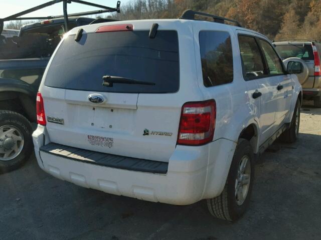 1FMCU59H88KB12550 - 2008 FORD ESCAPE HEV WHITE photo 4