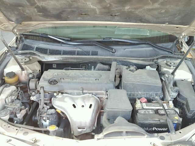 4T1BE46K79U871800 - 2009 TOYOTA CAMRY BASE GOLD photo 7