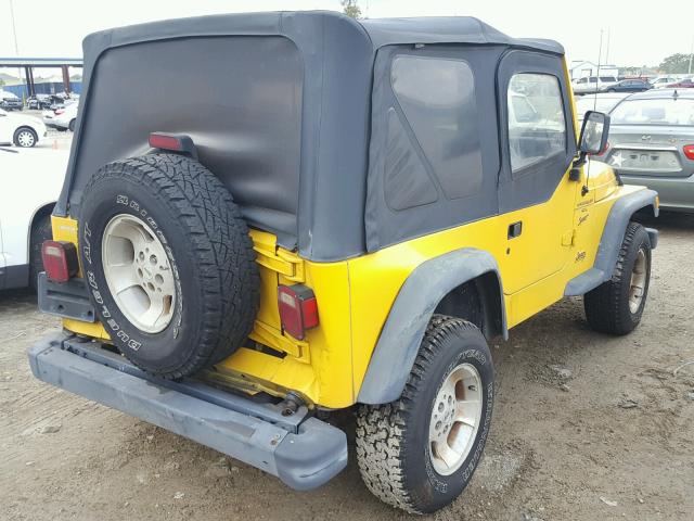 1J4FA49S11P304041 - 2001 JEEP WRANGLER / YELLOW photo 4