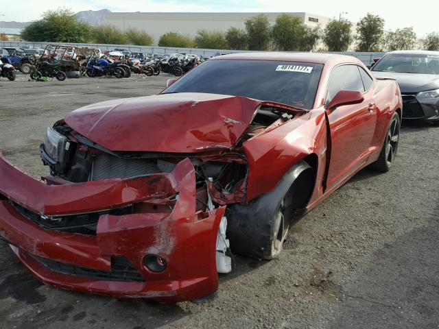 2G1FC1E37E9270147 - 2014 CHEVROLET CAMARO LT RED photo 2