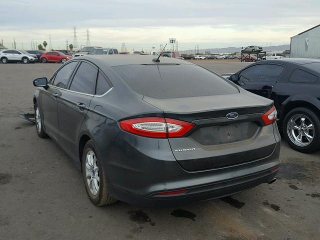 3FA6P0G79FR281075 - 2015 FORD FUSION S GREEN photo 3