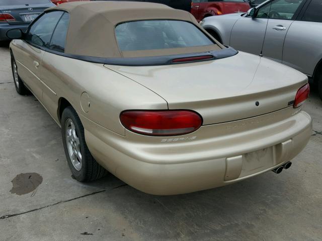 3C3EL55H0WT337437 - 1998 CHRYSLER SEBRING JX GOLD photo 3