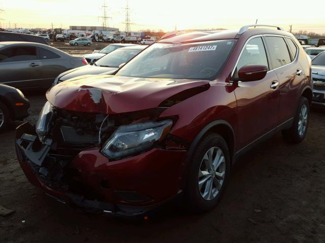 KNMAT2MV8FP509864 - 2015 NISSAN ROGUE S RED photo 2