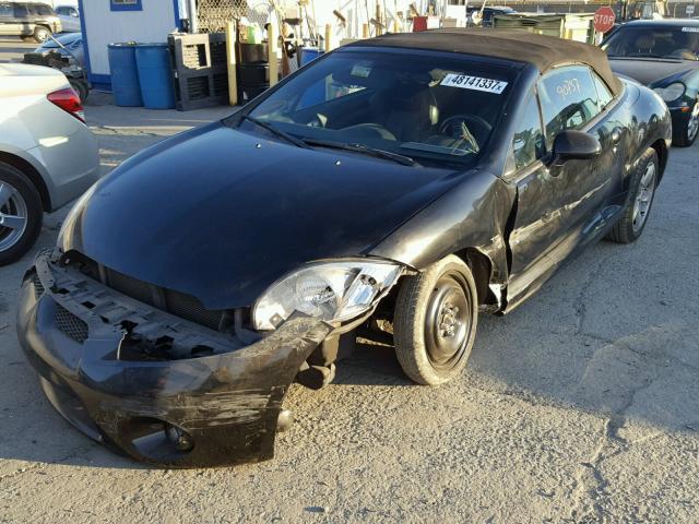 4A3AL25F28E021741 - 2008 MITSUBISHI ECLIPSE SP BLACK photo 2