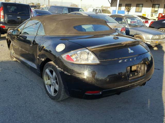 4A3AL25F28E021741 - 2008 MITSUBISHI ECLIPSE SP BLACK photo 3