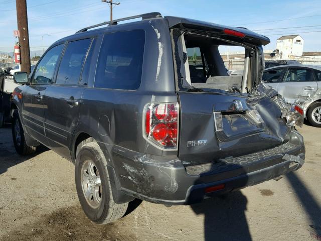 5FNYF28447B000812 - 2007 HONDA PILOT EX GRAY photo 3