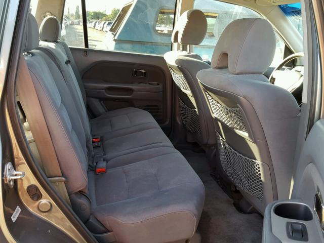 5FNYF28447B000812 - 2007 HONDA PILOT EX GRAY photo 6