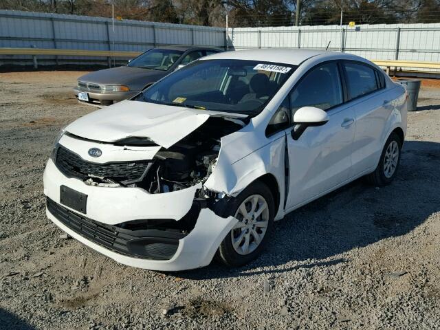 KNADM4A33C6090250 - 2012 KIA RIO LX WHITE photo 2