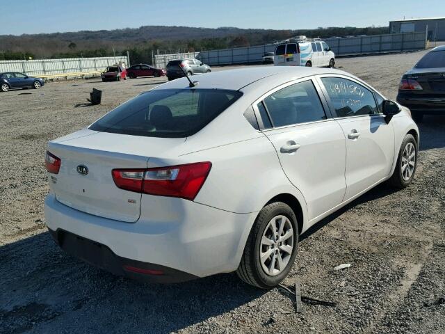 KNADM4A33C6090250 - 2012 KIA RIO LX WHITE photo 4