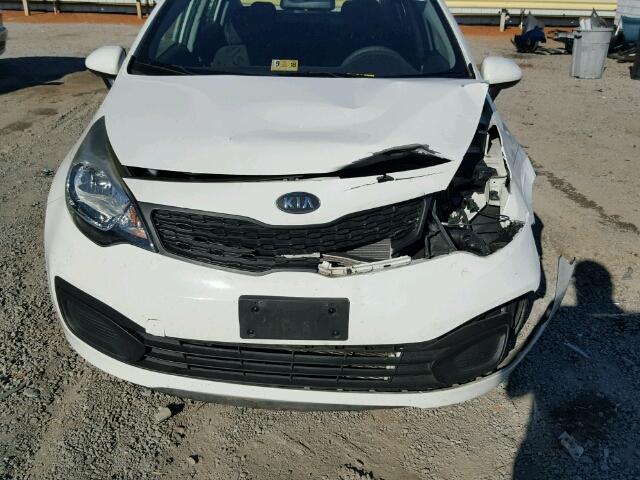 KNADM4A33C6090250 - 2012 KIA RIO LX WHITE photo 9