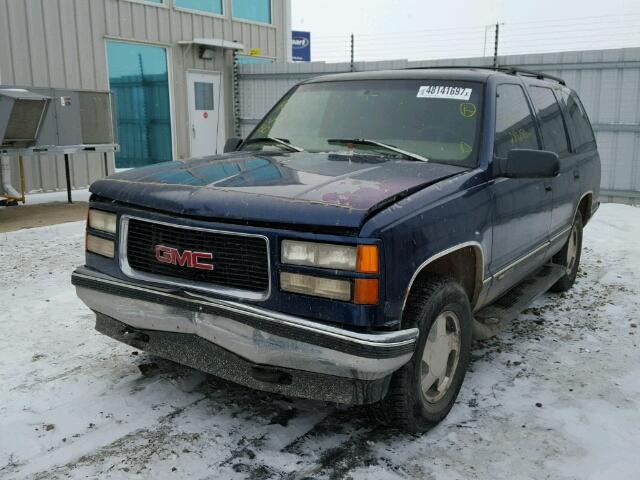 1GKEK13R7VJ722149 - 1997 GMC YUKON BLUE photo 2