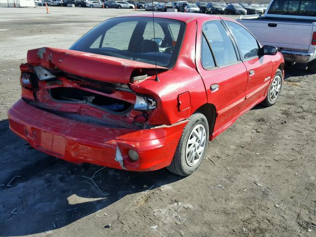 1G2JB5248Y7410645 - 2000 PONTIAC SUNFIRE SE RED photo 4