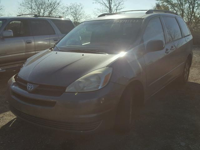 5TDZA23C14S163569 - 2004 TOYOTA SIENNA CE TAN photo 2