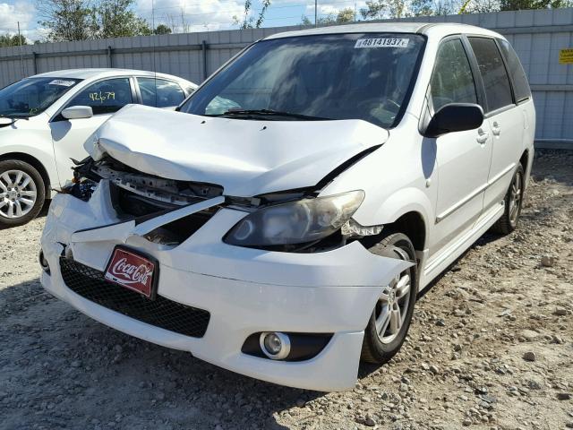 JM3LW28A640519328 - 2004 MAZDA MPV WAGON WHITE photo 2