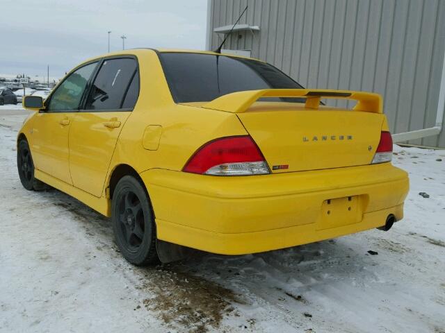 JA3AJ86E73U606622 - 2003 MITSUBISHI LANCER OZ YELLOW photo 3