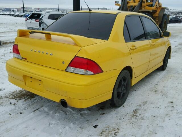 JA3AJ86E73U606622 - 2003 MITSUBISHI LANCER OZ YELLOW photo 4