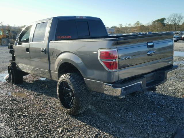 1FTFW1EF4DFB80467 - 2013 FORD F150 SUPER GRAY photo 3