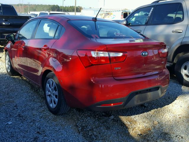 KNADM4A3XD6289782 - 2013 KIA RIO LX RED photo 3