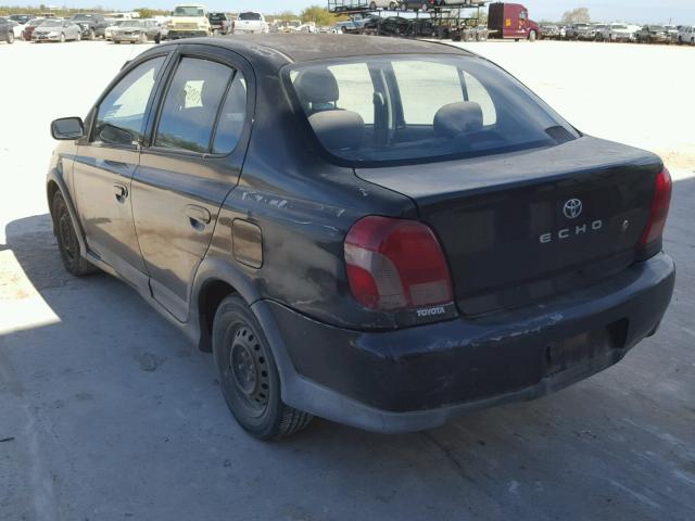 JTDBT1233Y0025239 - 2000 TOYOTA ECHO BLACK photo 3