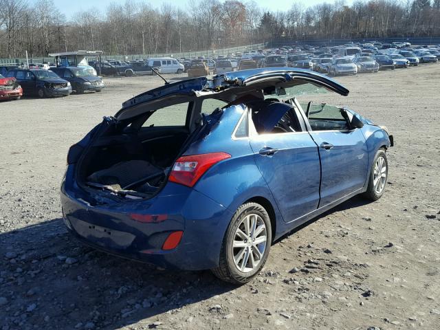 KMHD35LHXFU246915 - 2015 HYUNDAI ELANTRA GT BLUE photo 4