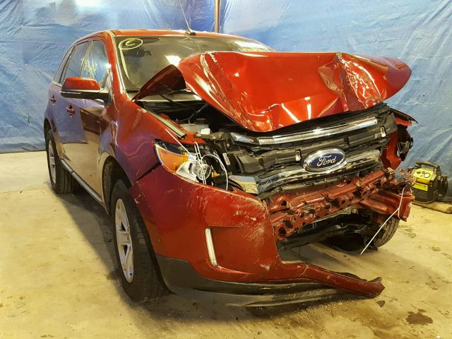 2FMDK3JC9EBB16904 - 2014 FORD EDGE SEL RED photo 1