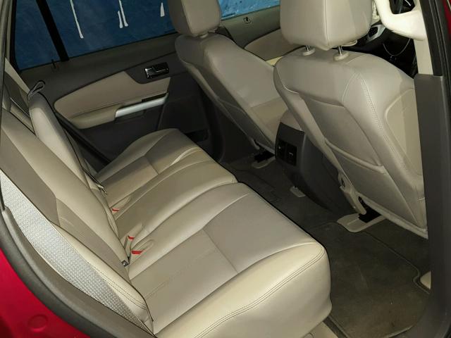 2FMDK3JC9EBB16904 - 2014 FORD EDGE SEL RED photo 6