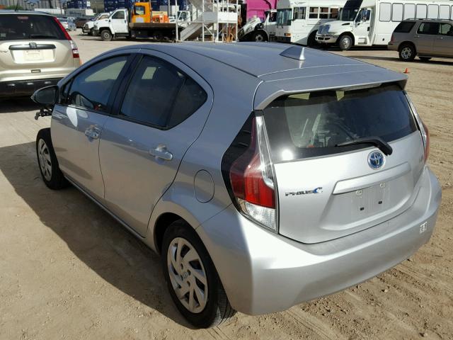 JTDKDTB37F1100668 - 2015 TOYOTA PRIUS C SILVER photo 3