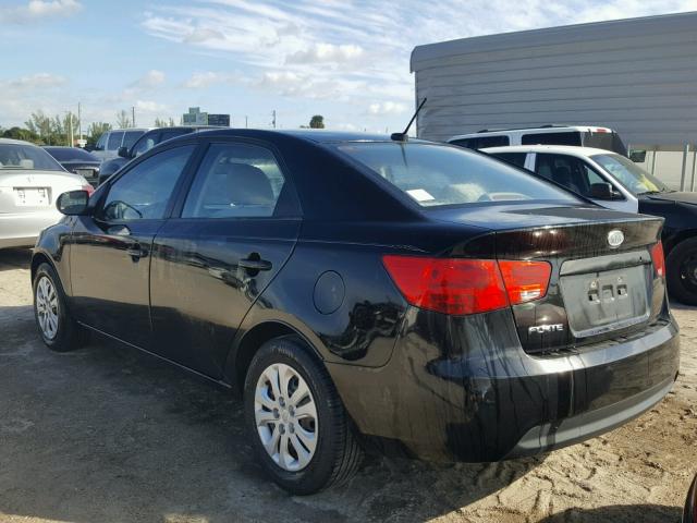 KNAFT4A27A5820389 - 2010 KIA FORTE LX BLACK photo 3