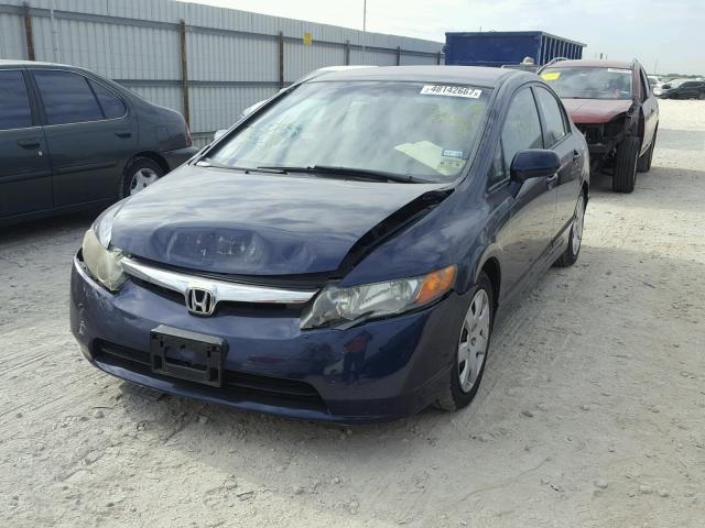 1HGFA16577L079368 - 2007 HONDA CIVIC LX BLUE photo 2