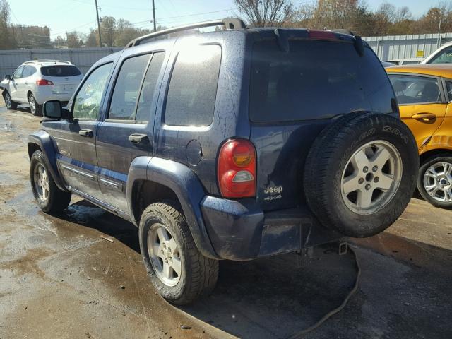 1J4GL58K43W613968 - 2003 JEEP LIBERTY LI BLUE photo 3