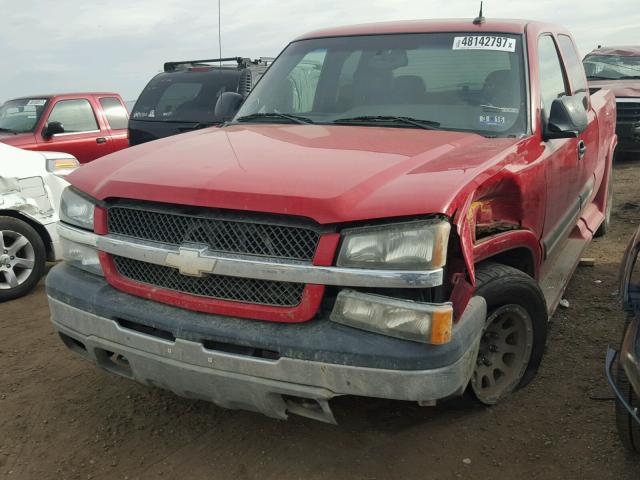 2GCEK19T741116812 - 2004 CHEVROLET SILVERADO RED photo 2