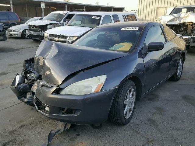 1HGCM82624A000455 - 2004 HONDA ACCORD EX CHARCOAL photo 2