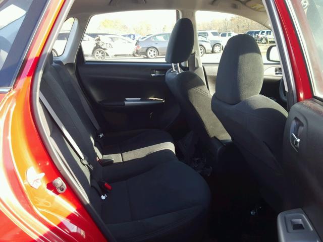 JF1GE61699H513032 - 2009 SUBARU IMPREZA 2. RED photo 6