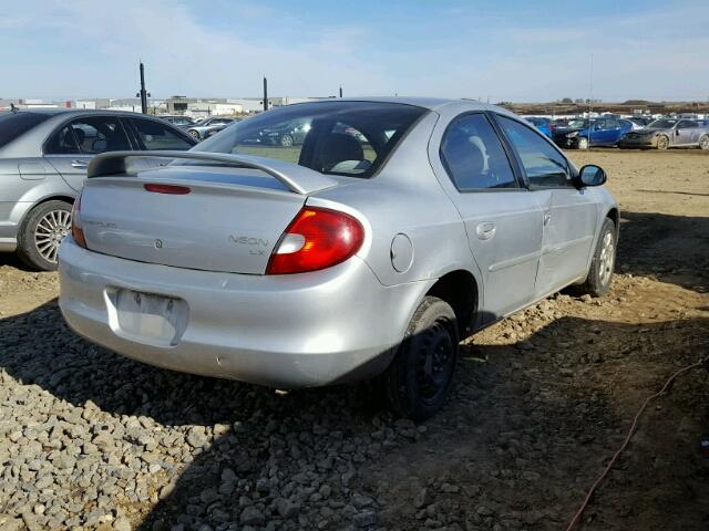 1C3ES56C72D509517 - 2002 CHRYSLER NEON LX SILVER photo 4