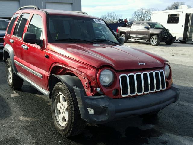 1J4GL48K17W540381 - 2007 JEEP LIBERTY SP RED photo 1