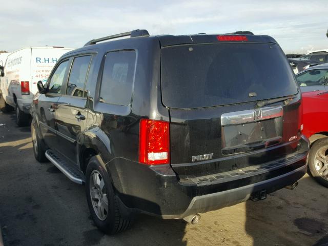 5FNYF4H63BB062420 - 2011 HONDA PILOT EXL BLACK photo 3