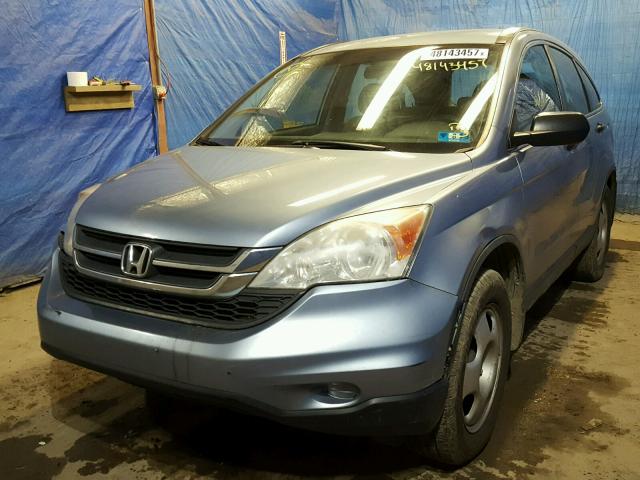 5J6RE4H38AL050444 - 2010 HONDA CR-V LX BLUE photo 2