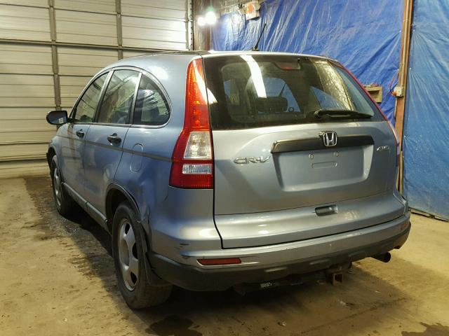 5J6RE4H38AL050444 - 2010 HONDA CR-V LX BLUE photo 3