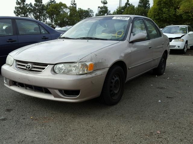 1NXBR12E81Z497317 - 2001 TOYOTA COROLLA CE TAN photo 2