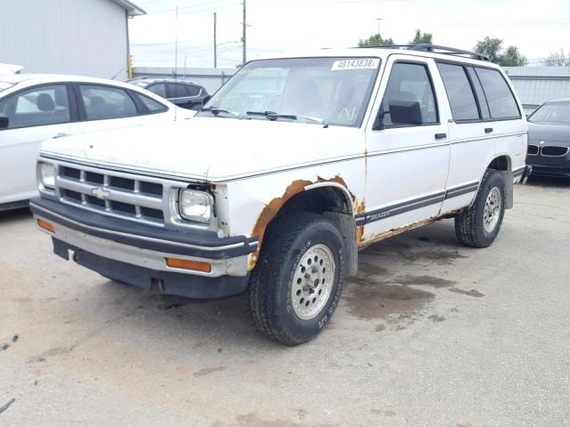 1GNDT13W5P2132935 - 1993 CHEVROLET BLAZER S10 WHITE photo 2