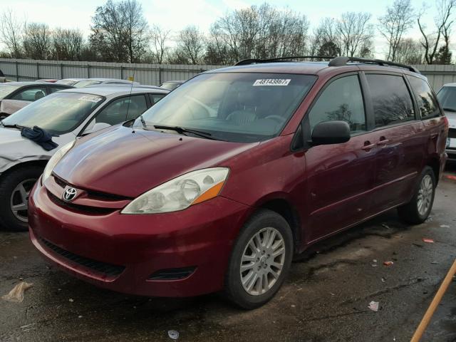 5TDBK23C68S009833 - 2008 TOYOTA SIENNA LE RED photo 2