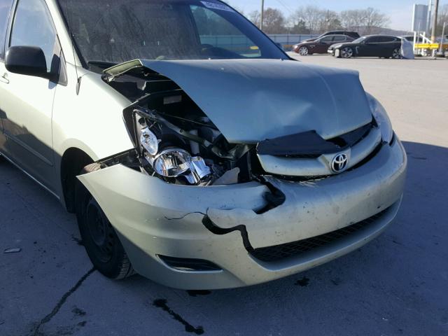 5TDZK23C28S208585 - 2008 TOYOTA SIENNA CE GREEN photo 9