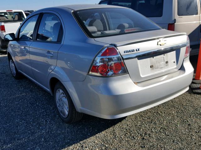 KL1TD5DE3AB127651 - 2010 CHEVROLET AVEO LS SILVER photo 3