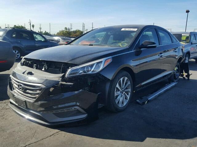 5NPE34AFXGH416545 - 2016 HYUNDAI SONATA SPO BLACK photo 2